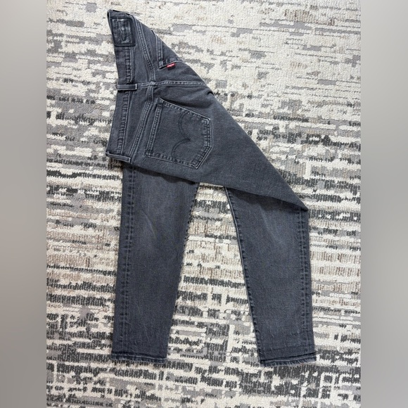 Levi’s Black Highrise Skinny Button Fly Jeans Size 28 Cotton - Picture 4 of 11